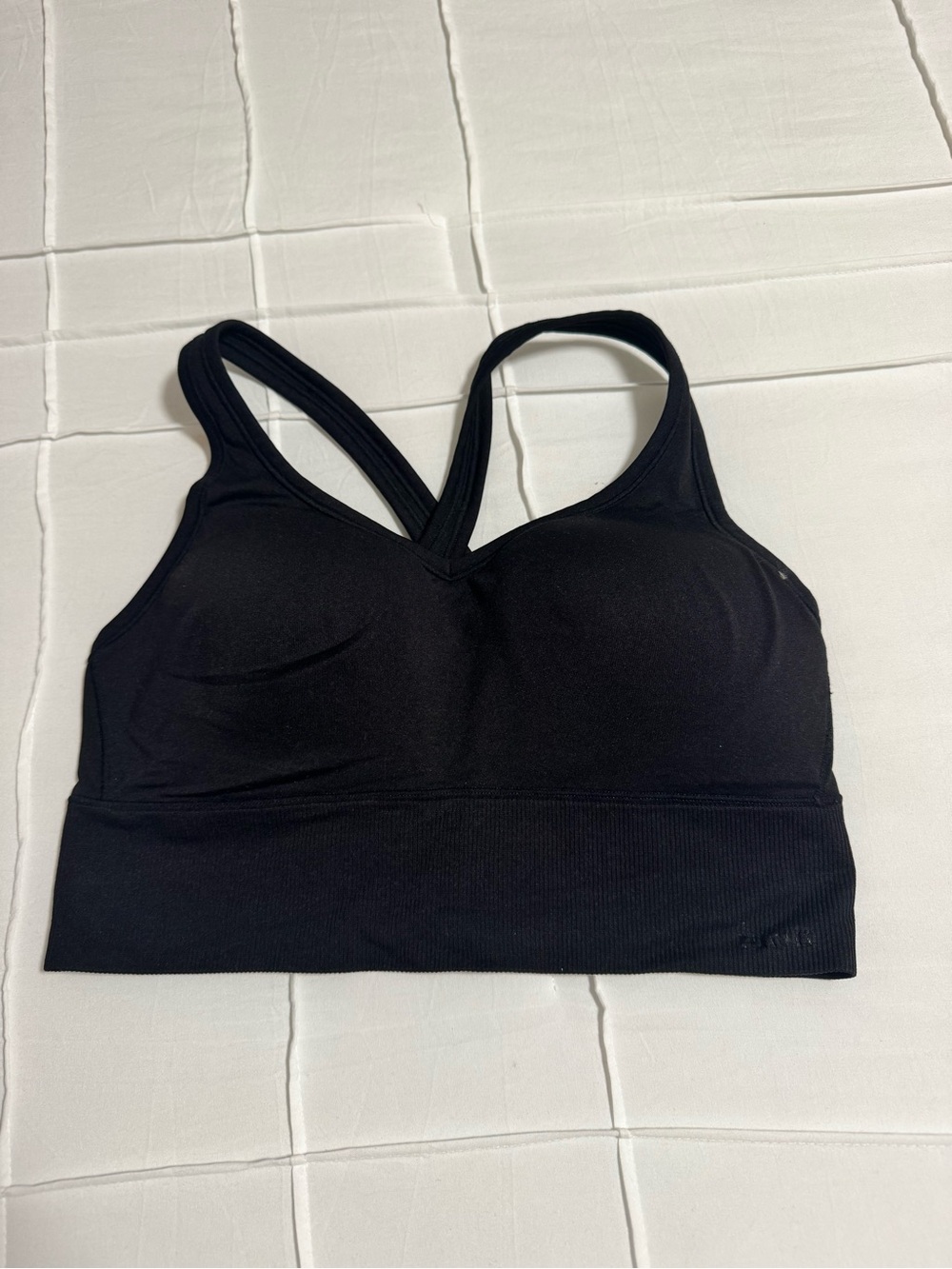 Victoria's Secret High Support Black V-Neck Seamless Sports Bralette